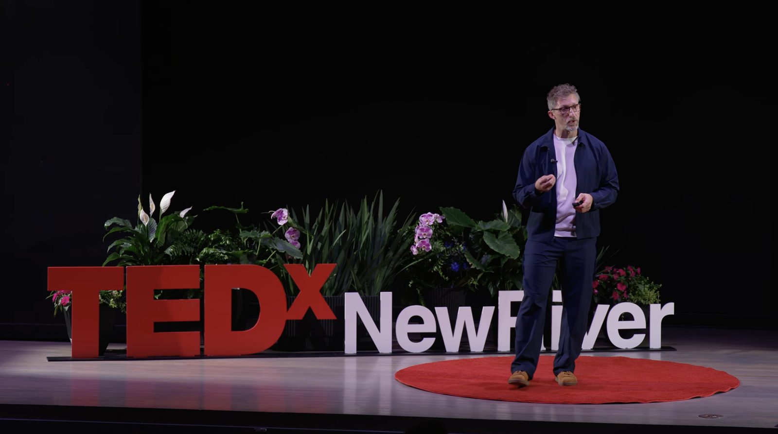 Jan Beger delivering his TEDx NewRiver talk